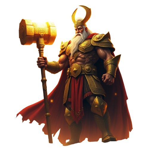 Mighty thunder god guarding casino riches